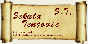 Sekula Tenjović vizit kartica